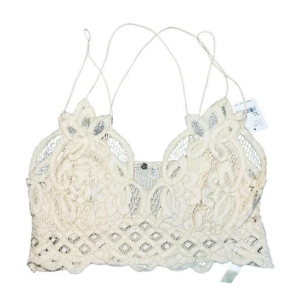 Free People Other - Free People White Lace Bralette X-Large
